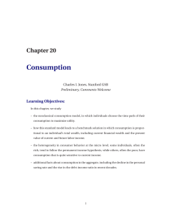 Consumption - Stanford University