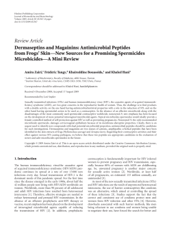 Dermaseptins and Magainins: Antimicrobial Peptides from Frogs