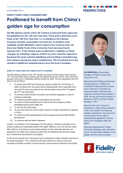 Positioned to benefit from China`s golden age for