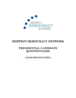 Background Paper - Wisconsin Democracy Campaign