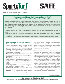 Have You Considered Lighting your Sports Field?