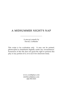 a midsummer night`s nap a midsummer night`s nap