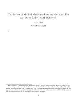 The Impact of Medical Marijuana Laws on Marijuana Use and Other
