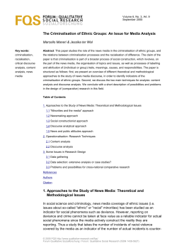 Print this article - Forum Qualitative Sozialforschung / Forum