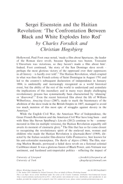 Sergei Eisenstein and the Haitian Revolution
