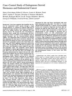 Case-Control Study of Endogenous Steroid Hormones and