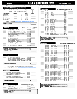 Print Order Form - SLAA Online Store