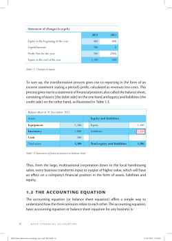 .   the accounting equation