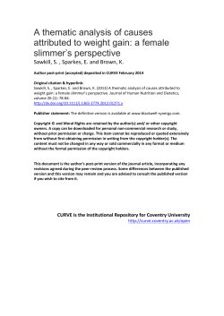 A thematic analysis of causes attributed to weight gain: a female