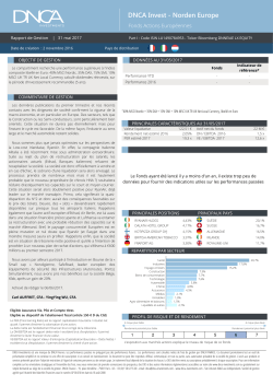 Monthly report - DNCA Investments