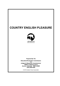Country English Pleasure - Arabian Horse Association