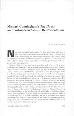 Michael Cunningham`s The Hours and Postmodern
