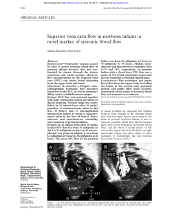 Superior vena cava flow in newborn infants