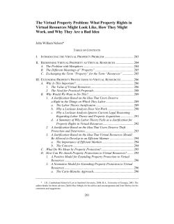 The Virtual Property Problem