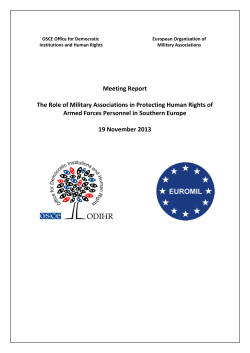 Meeting Report The Role of Military Associations in