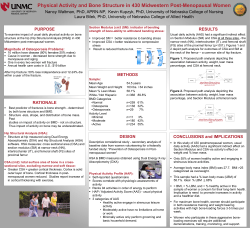 Physical Activity and Bone Structure in 430 Midwestern Post