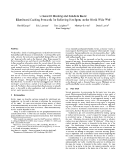 Consistent Hashing and Random Trees