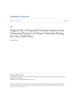 Singled Out: A Proposal To Extend Asylum to the Unmarried