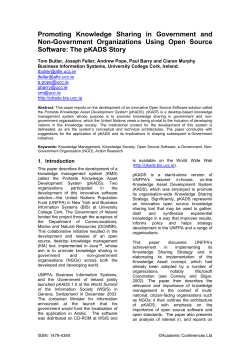 Promoting Knowledge Sharing in Government and Non