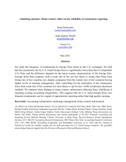 Admitting mistakes: Home country effect on the reliability of