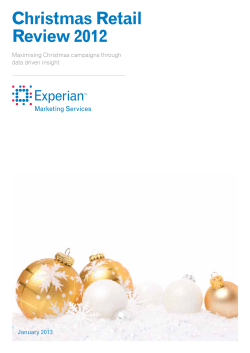 Christmas Retail Review 2012