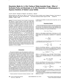 Dissolution media for in vitro testing of waterinsoluble