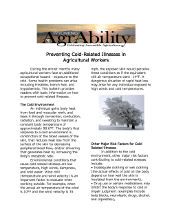 Preventing Cold-Related Illnesses in Agricultural Workers