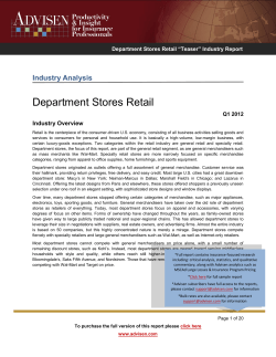 Department Stores Retail