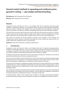 Ground control methods in squeezing and rockburst