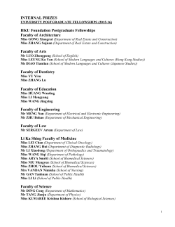2015 List of Awardees