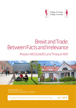 Brexit and Trade: Between Facts and Irrelevance