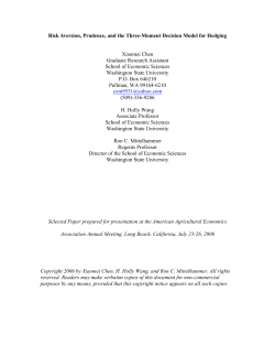 Risk Aversion, Prudence, and the Three-Moment