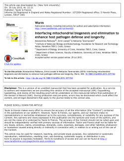 Interfacing mitochondrial biogenesis and
