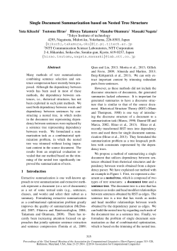 Single Document Summarization based on Nested Tree Structure