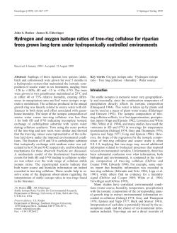 Hydrogen and oxygen isotope ratios of tree-ring