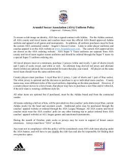 Arundel Soccer Association (ASA) Uniform Policy