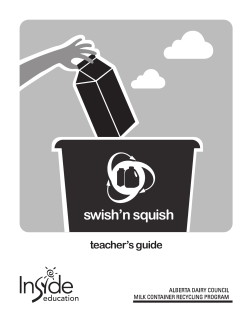 swish`n squish - Milk Container Recycling