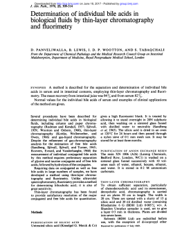 Determination of individual bile acids in biological fluids by thin