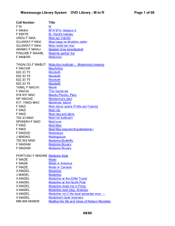 Mississauga Library System DVD Library - M to