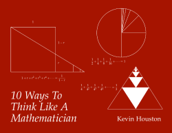 10 Ways To Think Like A Mathematician