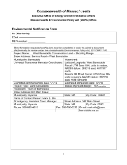 ENF Form West Barnstable Conservation Land