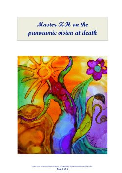 Master KH on the panoramic vision at death
