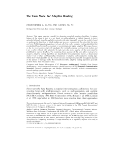 The turn model for adaptive routing