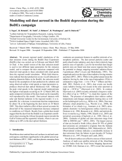 Modelling soil dust aerosol in the Bod&eacute;l&eacute; depression during the