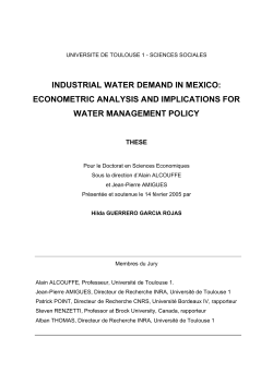 industrial water demand in mexico