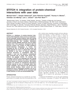 STITCH 4: integration of protein&ndash;chemical