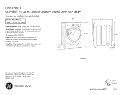 UPVH890EJ - GE Appliances