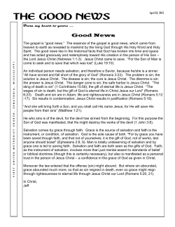 THE GOOD NEWS - Senatobia First UMC