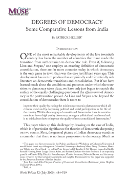 DEGREES OF DEMOCRACY Some Comparative