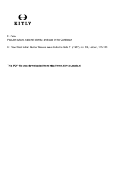 H. Safa Popular culture, national identity, and race in the Caribbean